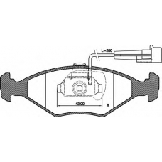 BPA0281.42 OPEN PARTS Комплект тормозных колодок, дисковый тормоз