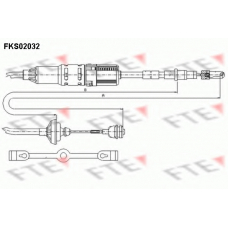FKS02032 FTE Трос, управление сцеплением
