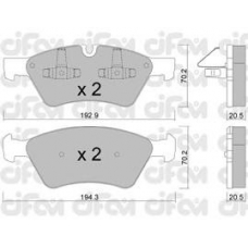 822-670-0 CIFAM Комплект тормозных колодок, дисковый тормоз