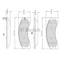 F 03B 150 322 BOSCH Комплект тормозных колодок, дисковый тормоз