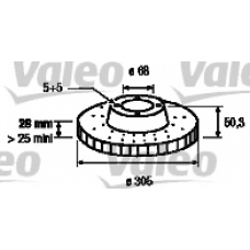 186741 VALEO Тормозной диск