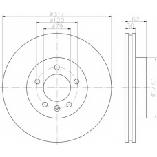 8DD 355 111-471 HELLA Тормозной диск