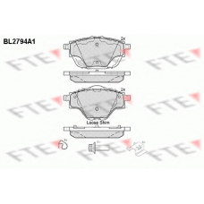 BL2794A1 FTE Комплект тормозных колодок, дисковый тормоз