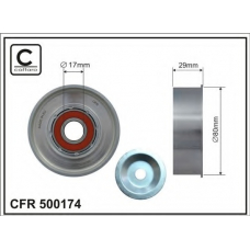 500174 CAFFARO Натяжной ролик, поликлиновой  ремень