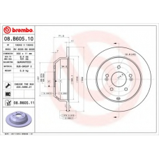 08.B605.10 BREMBO Тормозной диск