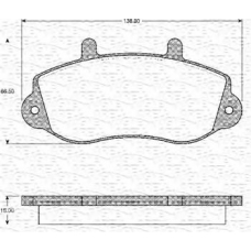 363702161101 MAGNETI MARELLI Комплект тормозных колодок, дисковый тормоз