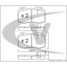 V30-8146 VEMO/VAICO Комплект тормозных колодок, дисковый тормоз