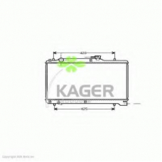 31-1796 KAGER Радиатор, охлаждение двигателя