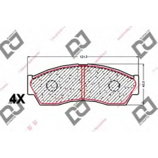 BP2022 DJ PARTS Комплект тормозных колодок, дисковый тормоз