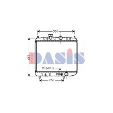 140480N AKS DASIS Радиатор, охлаждение двигателя