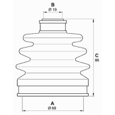 SJK7172.00 OPEN PARTS Комплект пылника, приводной вал