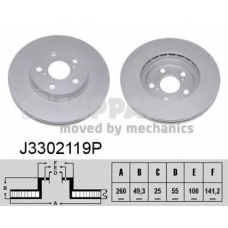 J3302119P NIPPARTS Тормозной диск
