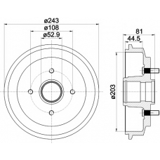 MBD305 MINTEX Тормозной барабан