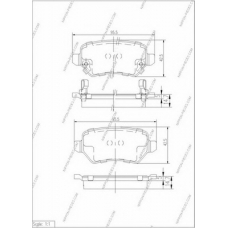 K361A11 NPS Комплект тормозных колодок, дисковый тормоз