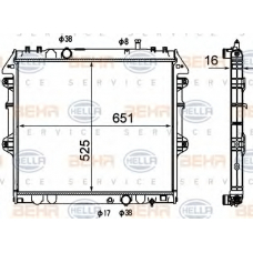 8MK 376 790-181 HELLA Радиатор, охлаждение двигателя