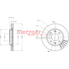 6110173 METZGER Тормозной диск