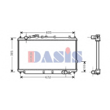 510060N AKS DASIS Радиатор, охлаждение двигателя