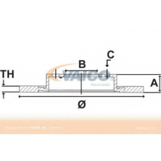V40-80027 VEMO/VAICO Тормозной диск