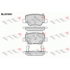 BL2616A1 FTE Комплект тормозных колодок, дисковый тормоз