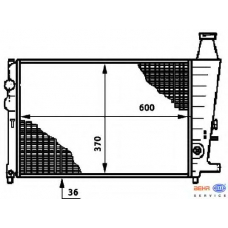 8MK 376 719-221 HELLA Радиатор, охлаждение двигателя