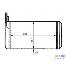 8FH 351 313-361 HELLA Теплообменник, отопление салона