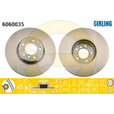 6060035 GIRLING Тормозной диск
