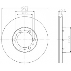 8DD 355 108-521 HELLA PAGID Тормозной диск