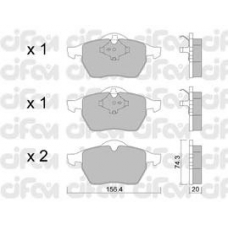 822-181-1 CIFAM Комплект тормозных колодок, дисковый тормоз