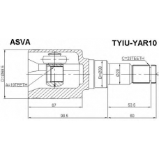 TYIU-YAR10 ASVA Шарнирный комплект, приводной вал