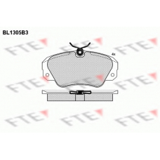 BL1305B3 FTE Комплект тормозных колодок, дисковый тормоз