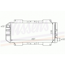 62180 NISSENS Радиатор, охлаждение двигателя
