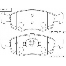 KD1521 ASIMCO Комплект тормозных колодок, дисковый тормоз