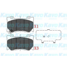 KBP-6581 KAVO PARTS Комплект тормозных колодок, дисковый тормоз