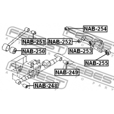 NAB-253 FEBEST Подвеска, рычаг независимой подвески колеса