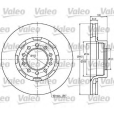 187022 VALEO Тормозной диск