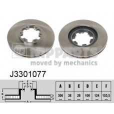 J3301077 NIPPARTS Тормозной диск