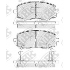 PN0448 NiBK Комплект тормозных колодок, дисковый тормоз