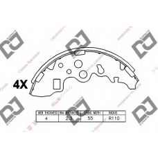 BS1291 DJ PARTS Комплект тормозных колодок