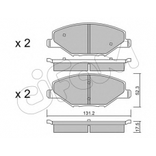 822-1006-0 CIFAM Комплект тормозных колодок, дисковый тормоз
