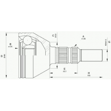 CVJ5440.10 OPEN PARTS Шарнирный комплект, приводной вал