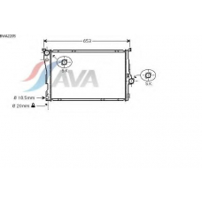 BWA2205 AVA Радиатор, охлаждение двигателя