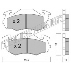 427.0 TRUSTING Комплект тормозных колодок, дисковый тормоз