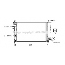 CNA2122 AVA Радиатор, охлаждение двигателя