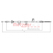 17.6026 METZGER Трос, стояночная тормозная система