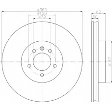 8DD 355 114-061 HELLA Тормозной диск