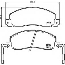 8DB 355 018-981 HELLA Комплект тормозных колодок, дисковый тормоз