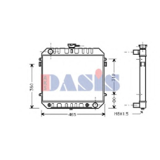 151330N AKS DASIS Радиатор, охлаждение двигателя