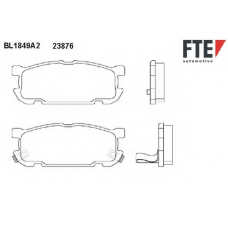 BL1849A2 FTE Комплект тормозных колодок, дисковый тормоз