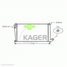 31-2804 KAGER Радиатор, охлаждение двигателя