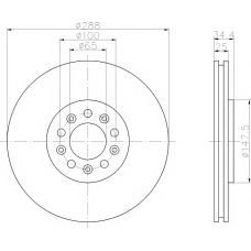 8DD 355 107-611 HELLA PAGID Тормозной диск